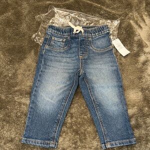 Old Navy Toddler Denim Jeans in Blue with Drawstring size 12-18 months NEW!